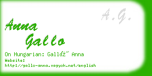 anna gallo business card
