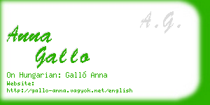 anna gallo business card
